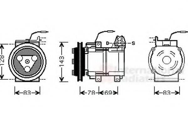 Imagine Compresor, climatizare VAN WEZEL 8200K124