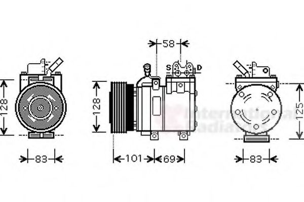 Imagine Compresor, climatizare VAN WEZEL 8200K166