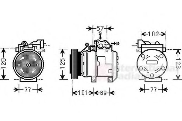 Imagine Compresor, climatizare VAN WEZEL 8200K208