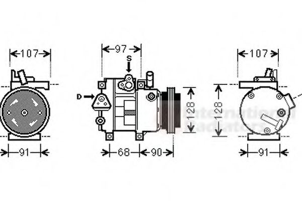 Imagine Compresor, climatizare VAN WEZEL 8200K215