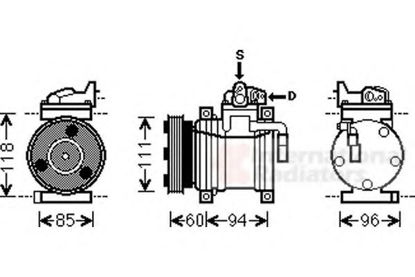 Imagine Compresor, climatizare VAN WEZEL 8200K217