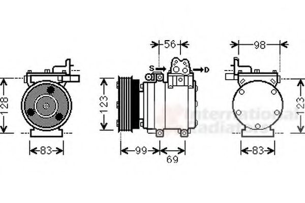 Imagine Compresor, climatizare VAN WEZEL 8200K221