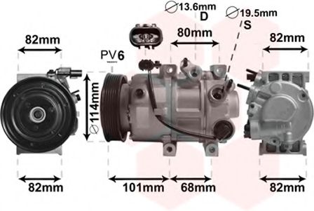Compresor, climatizare VAN WEZEL 8200K377
