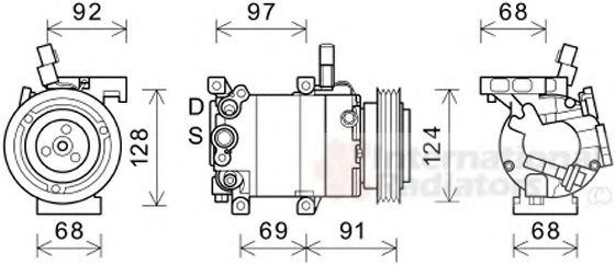 Imagine Compresor, climatizare VAN WEZEL 8200K412