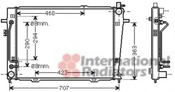 Imagine Radiator, racire motor VAN WEZEL 83002132