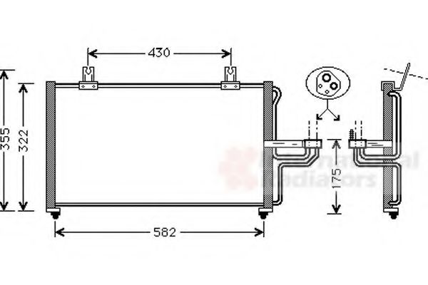 Imagine Condensator, climatizare VAN WEZEL 83005005