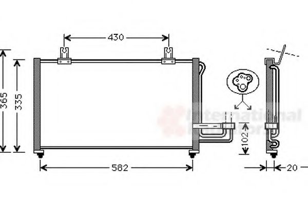 Imagine Condensator, climatizare VAN WEZEL 83005013