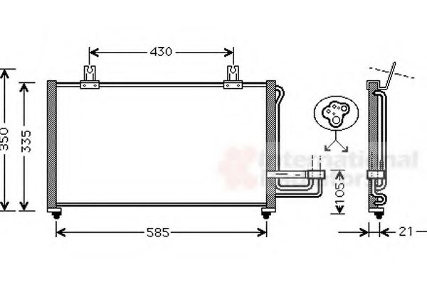 Imagine Condensator, climatizare VAN WEZEL 83005032