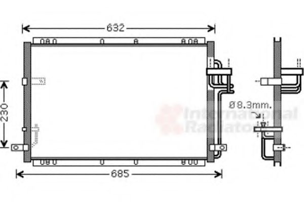 Imagine Condensator, climatizare VAN WEZEL 83005085