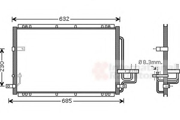 Imagine Condensator, climatizare VAN WEZEL 83005092