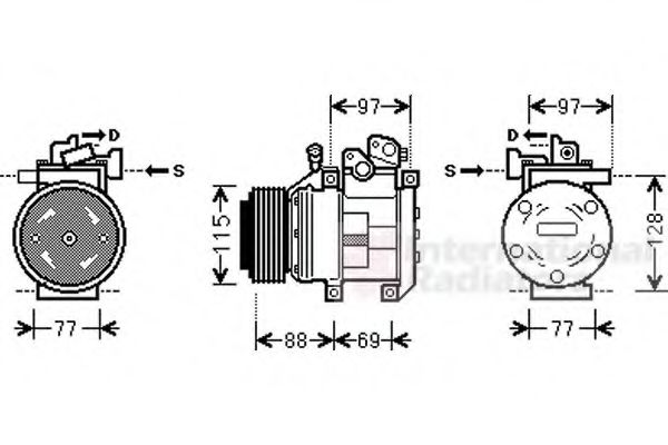 Imagine Compresor, climatizare VAN WEZEL 8300K124