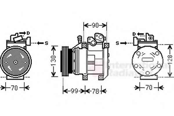 Imagine Compresor, climatizare VAN WEZEL 8300K130