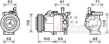 Imagine Compresor, climatizare VAN WEZEL 8300K144