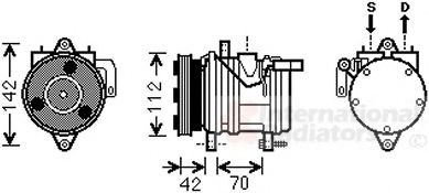 Imagine Compresor, climatizare VAN WEZEL 8300K168