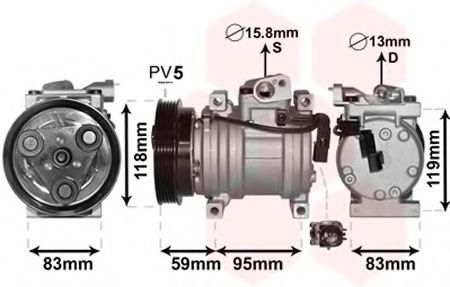 Imagine Compresor, climatizare VAN WEZEL 8300K200