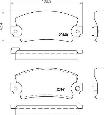 Imagine set placute frana,frana disc TEXTAR 2014003