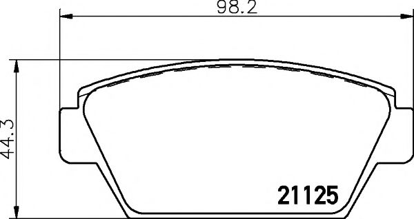 Imagine set placute frana,frana disc TEXTAR 2112503