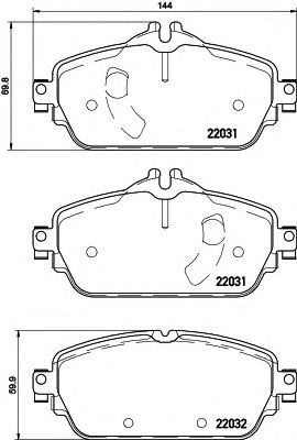 Imagine set placute frana,frana disc TEXTAR 2203101