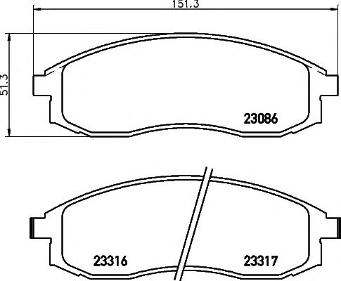 Imagine set placute frana,frana disc TEXTAR 2308602