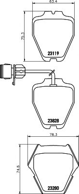 Imagine set placute frana,frana disc TEXTAR 2311901