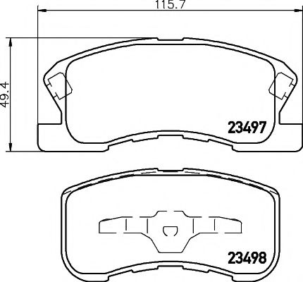 Imagine set placute frana,frana disc TEXTAR 2349701