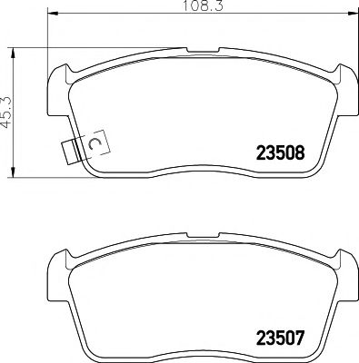 Imagine set placute frana,frana disc TEXTAR 2350801