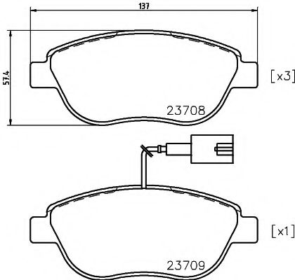 Imagine set placute frana,frana disc TEXTAR 2370802