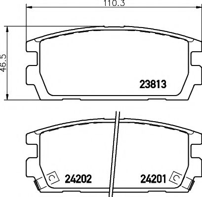 Imagine set placute frana,frana disc TEXTAR 2381301