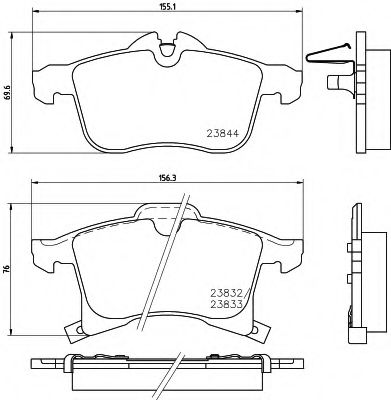 Imagine set placute frana,frana disc TEXTAR 2383281