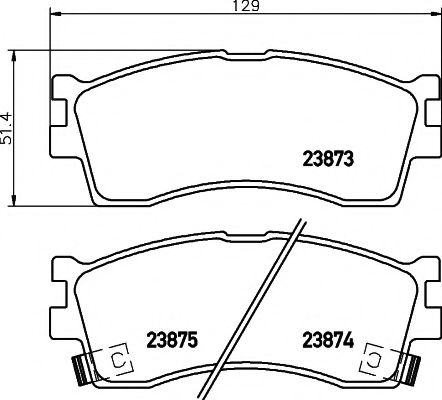 Imagine set placute frana,frana disc TEXTAR 2387301