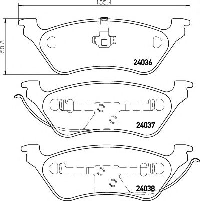 Imagine set placute frana,frana disc TEXTAR 2403601