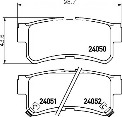 Imagine set placute frana,frana disc TEXTAR 2405001