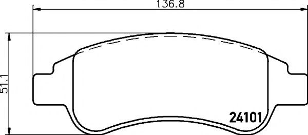 Imagine set placute frana,frana disc TEXTAR 2410101