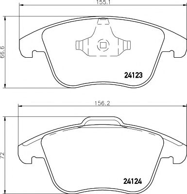 Imagine set placute frana,frana disc TEXTAR 2412305