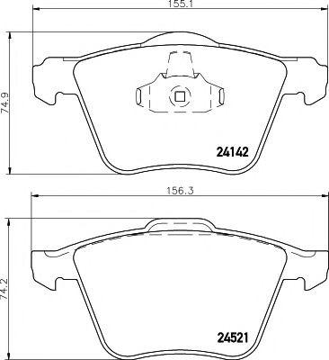 Imagine set placute frana,frana disc TEXTAR 2414201