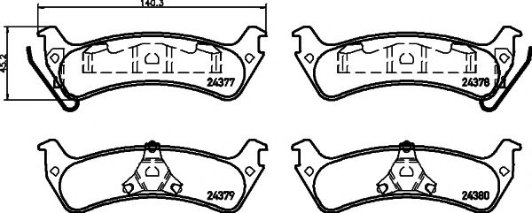 Imagine set placute frana,frana disc TEXTAR 2437701