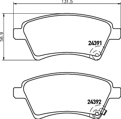 Imagine set placute frana,frana disc TEXTAR 2439101