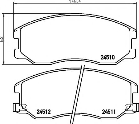 Imagine set placute frana,frana disc TEXTAR 2451001