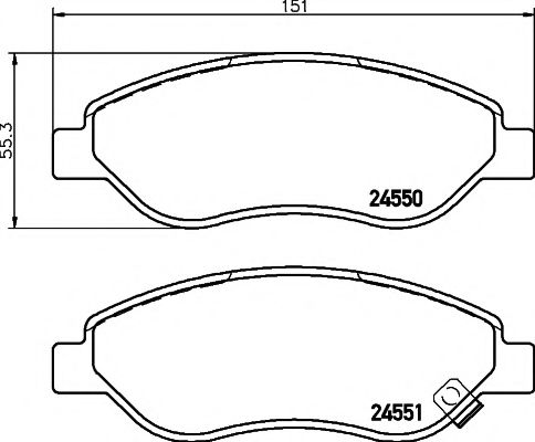 Imagine set placute frana,frana disc TEXTAR 2455001