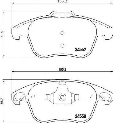 Imagine set placute frana,frana disc TEXTAR 2455701