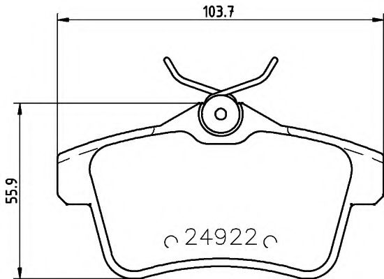 Imagine set placute frana,frana disc TEXTAR 2492201