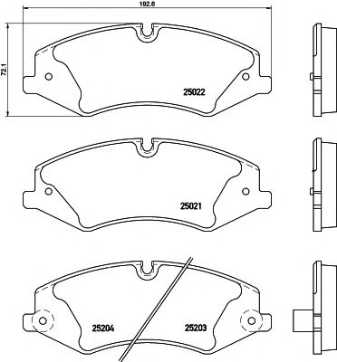 Imagine set placute frana,frana disc TEXTAR 2502201