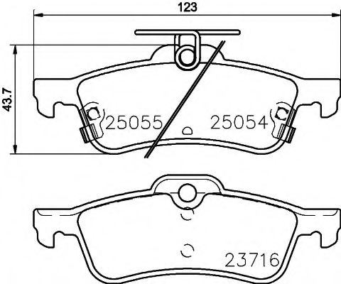 Imagine set placute frana,frana disc TEXTAR 2505401