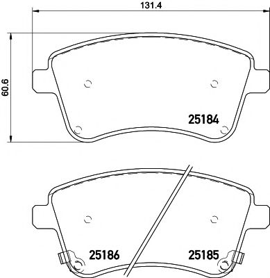 Imagine set placute frana,frana disc TEXTAR 2518401