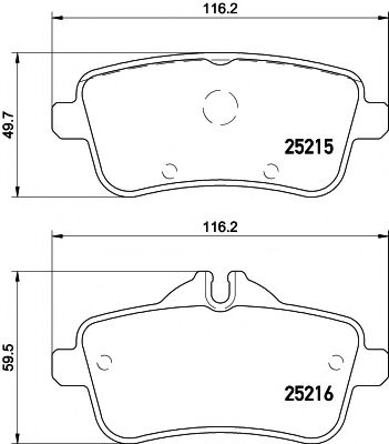 Imagine set placute frana,frana disc TEXTAR 2521505