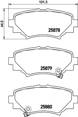 Imagine set placute frana,frana disc TEXTAR 2587801