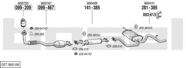 Imagine Sistem de esapament BOSAL 027.960.08