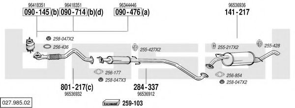 Imagine Sistem de esapament BOSAL 027.985.02