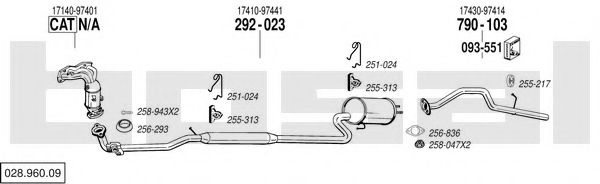 Imagine Sistem de esapament BOSAL 028.960.09