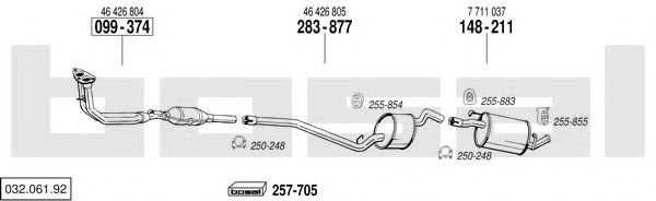 Imagine Sistem de esapament BOSAL 032.061.92